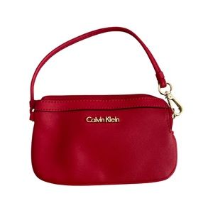 Calvin Klein red wristlet